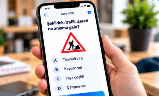 Telefonda ehliyet sınav sorusu