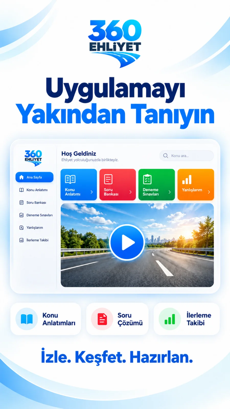 360 Ehliyet uygulamasını yakından tanıyın – tanıtım videosu kapağı